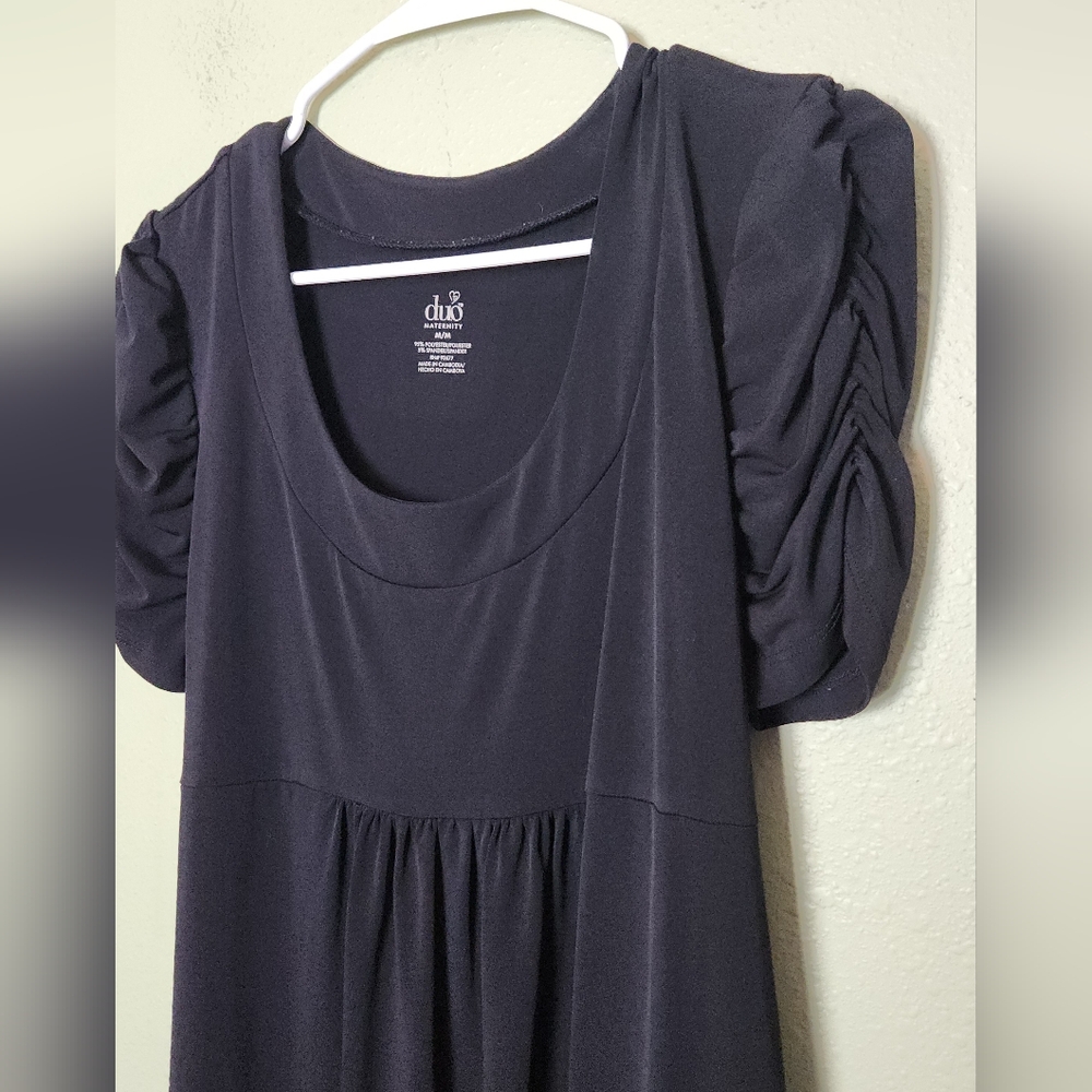 Duos Maternity Black Dress Size Medium - Picture 2 of 5